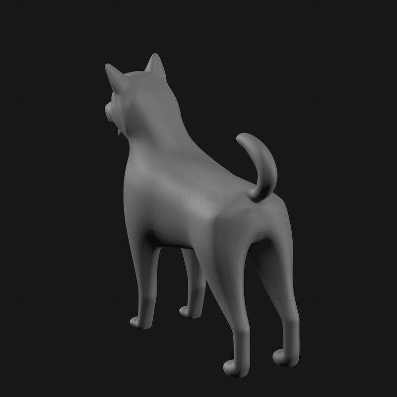 Shiba köpek 3d baskı modeli