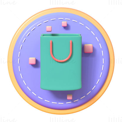 Shopping bag 3d icon 3d model