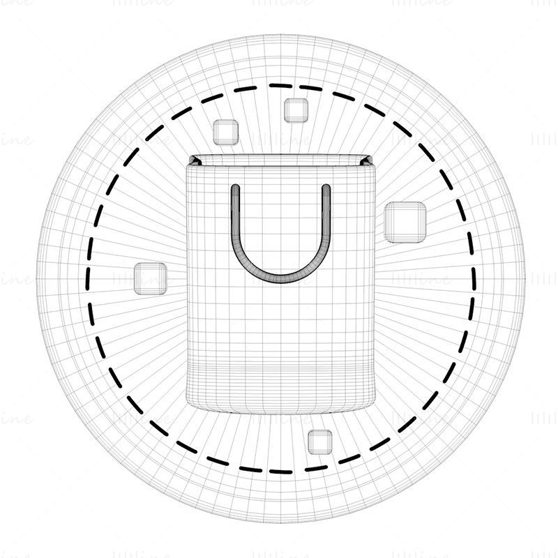 Nákupní taška 3d ikona 3d model