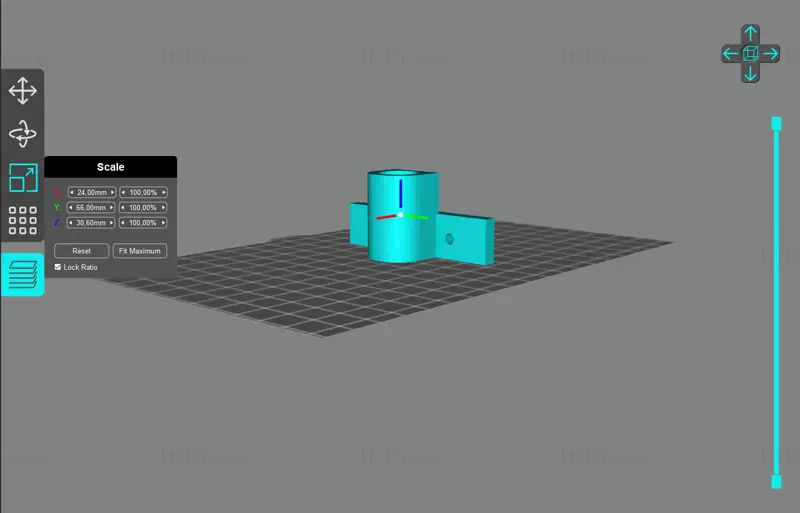 Dobradiça para cabine de chuveiro modelo 3D IMPRIMÍVEL