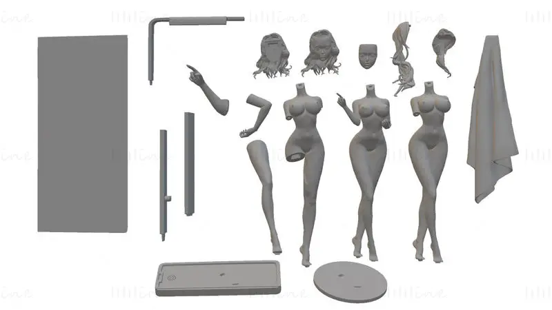 Shower Girls RedHead NSFW 3D Printing Model STL