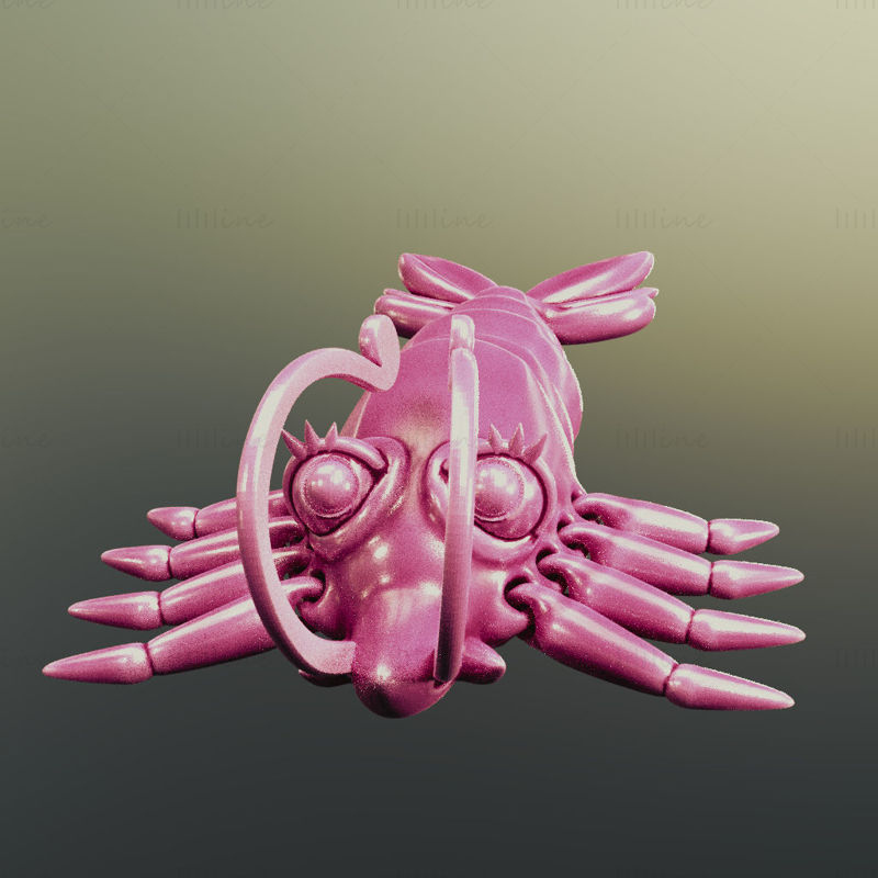 Modèle d'impression 3D de crevettes Flexy STL