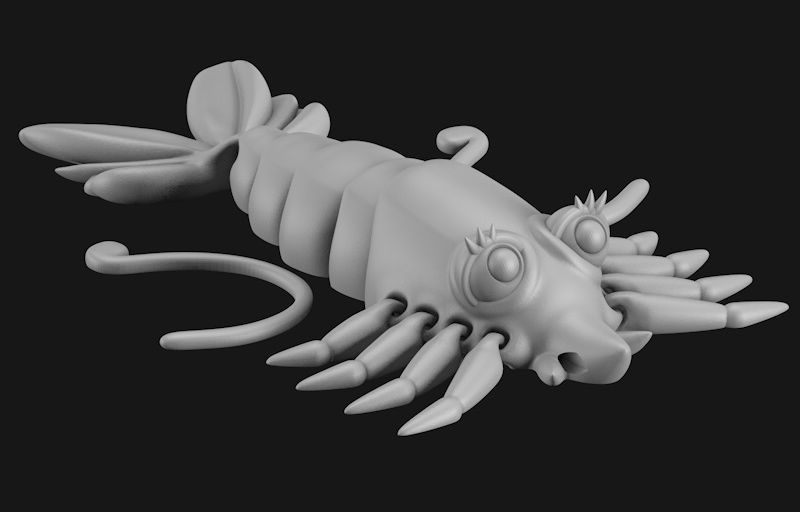 Shrimp Flexy 3D Printing Model STL