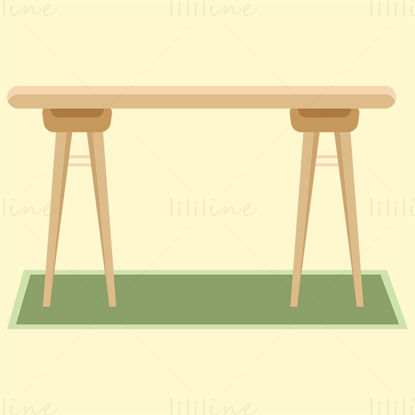 Side view table vector
