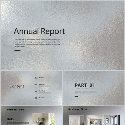 Silver Annual Report PowerPoint Template