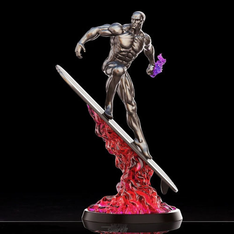 Silver Surfer 3D-model Klaar om af te drukken 3D-afdrukmodel