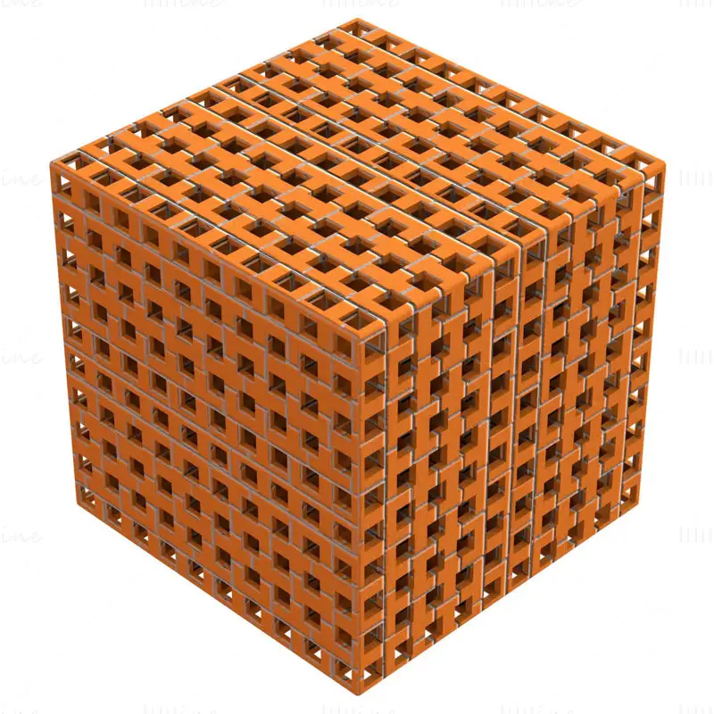 Simple Cubic Lattice Structure 3D Print Model STL