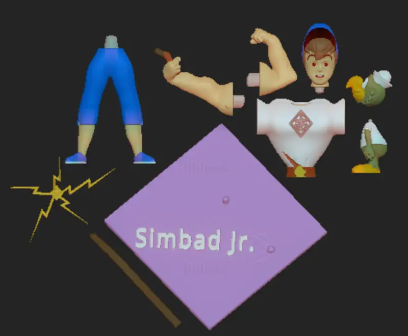 Modelo de impresión 3D de Simbad Jr. STL