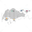 Singapore map vector