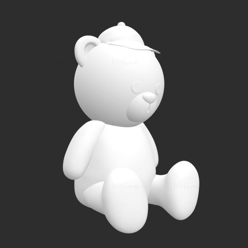 Ülő medve 3D nyomtatási modell STL
