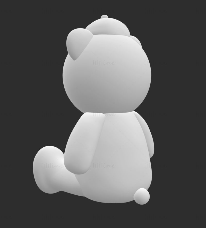 Седяща мечка 3d печат модел STL