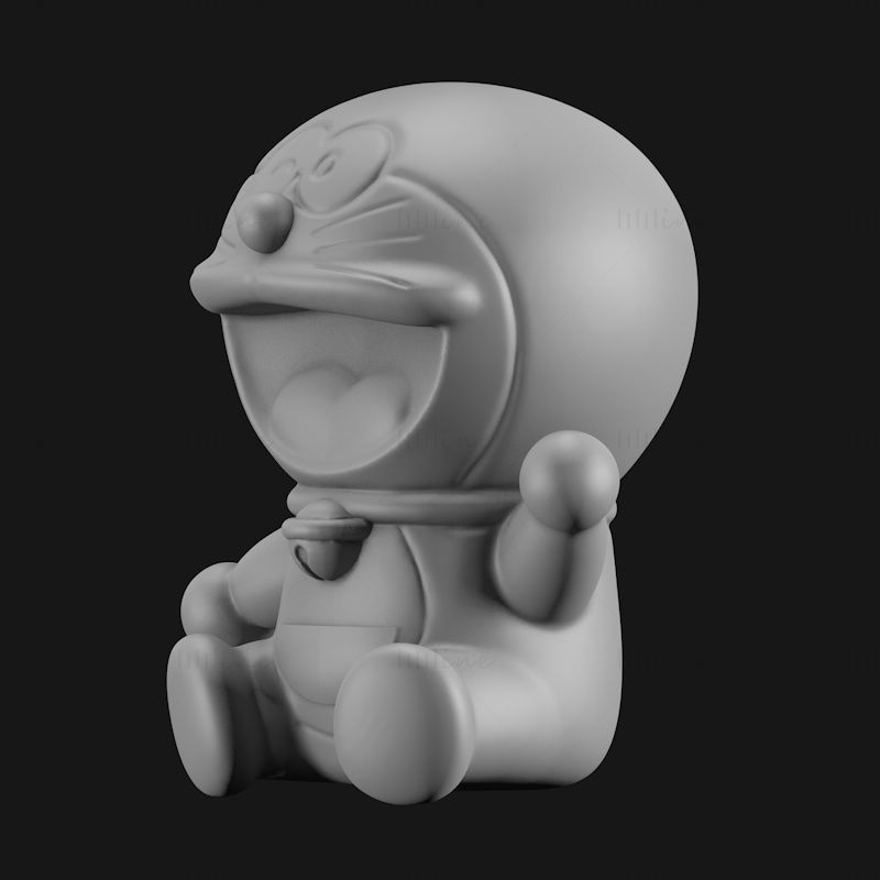 Modèle d'impression 3D Doraemon assis STL
