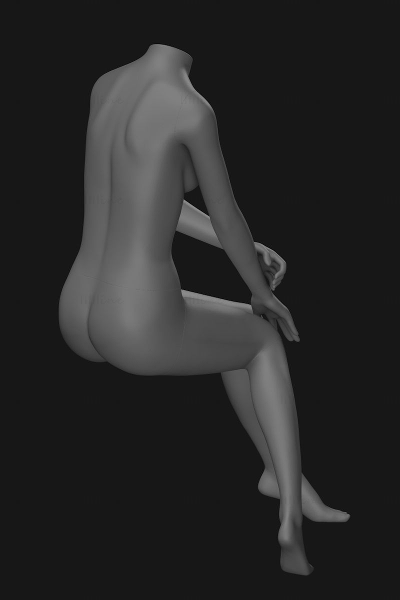Sitting Headless Female Mannequin 3d printing model
