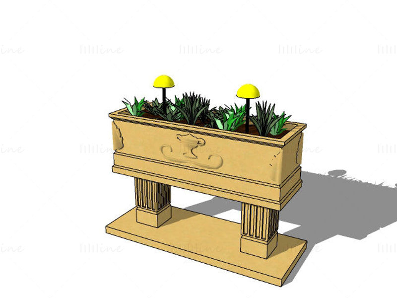 flower bed sketchup model