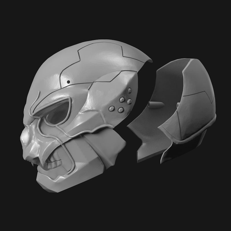 SKULL MAN Helmet 3d print model