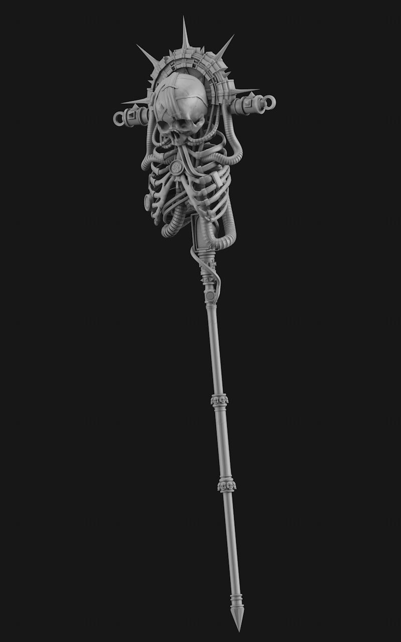 Skull scepter 3d printing model