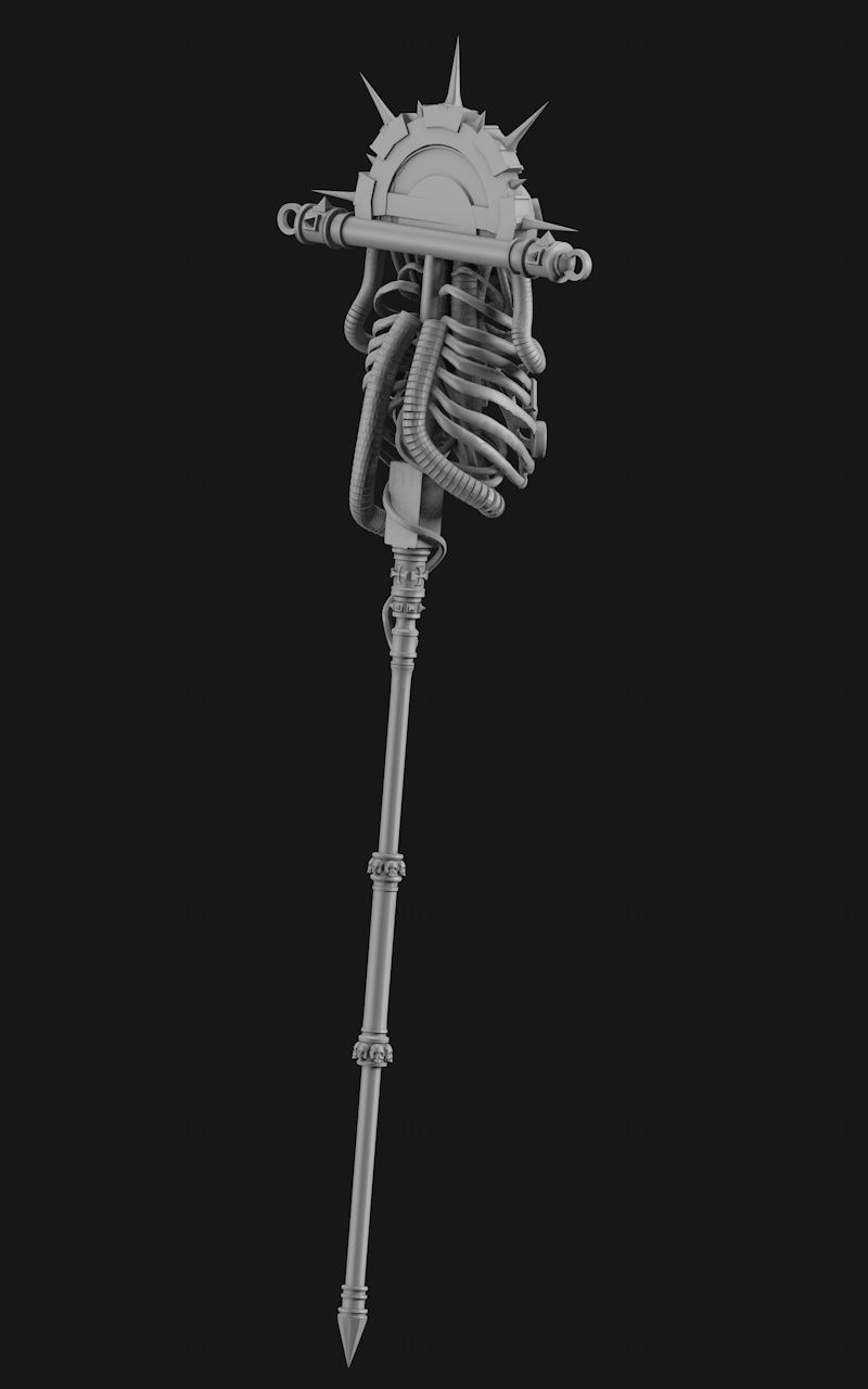 Skull scepter 3d printing model