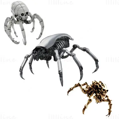 3D tiskový model automatu Lebka Spider