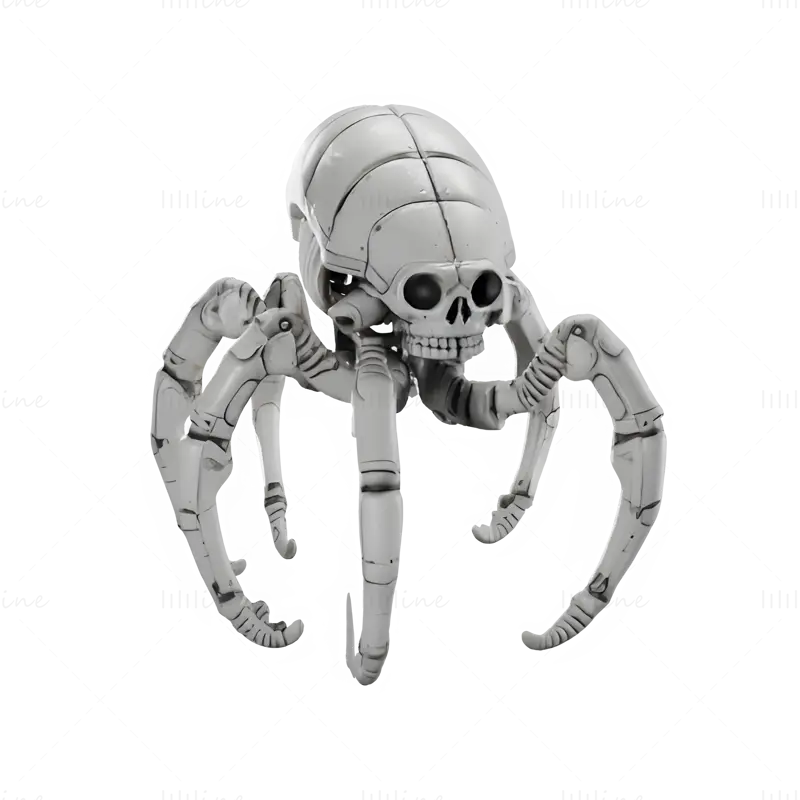 مدل پرینت سه بعدی Skull Spider Automaton