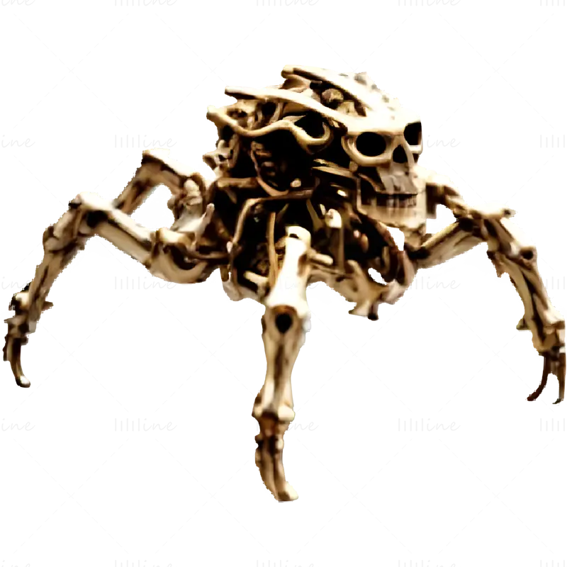 Skull Spider Automaton 3D Print Model