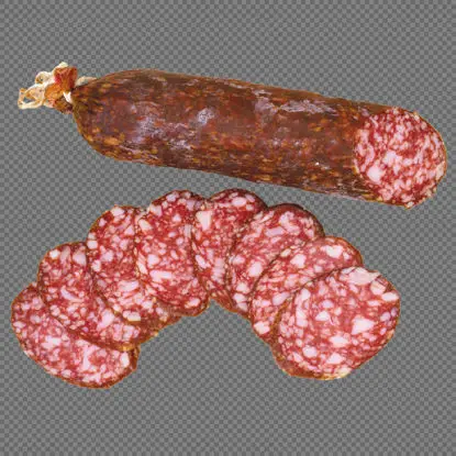 Imagem PNG de salsicha fatiada