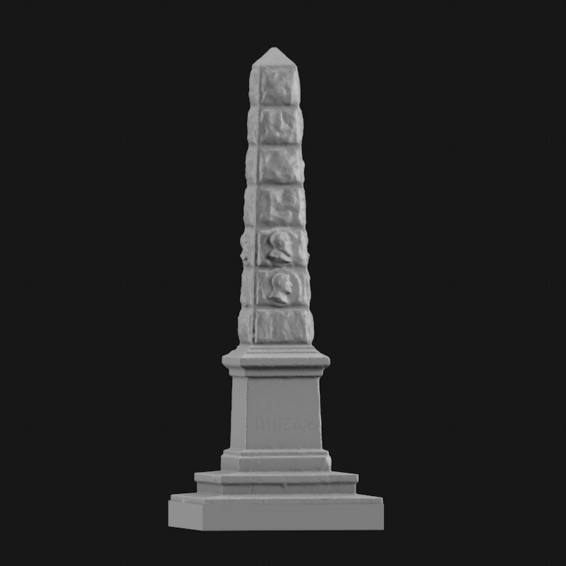 Modelo de impresión 3d del obelisco Slottsmollan