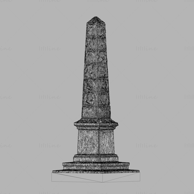 Slottsmollan obelisk 3d-utskriftsmodell