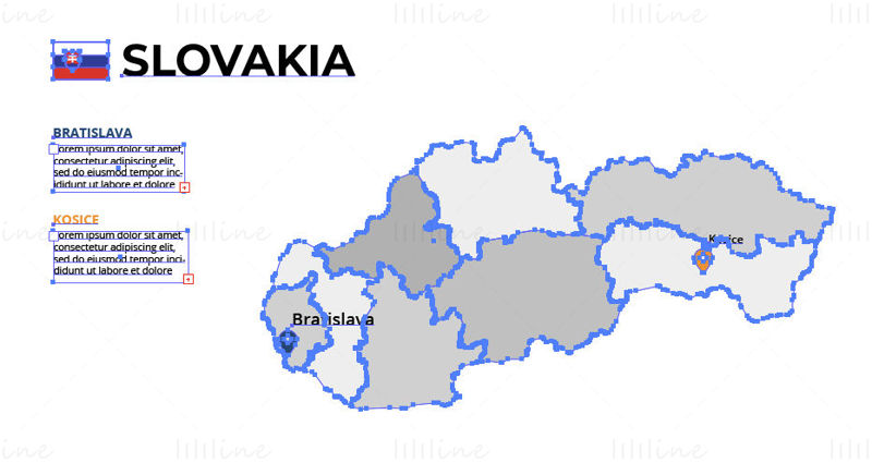 Slovakya harita vektörü