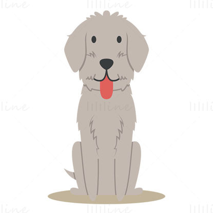 Slovakian rough haired pointer dog cartoon vector