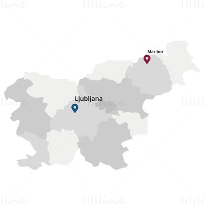 Slovenia map vector