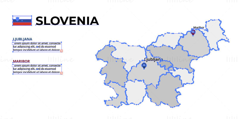 Slovenya harita vektörü