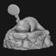 Slowpoke s dialogovým oknem 3D tiskový model STL