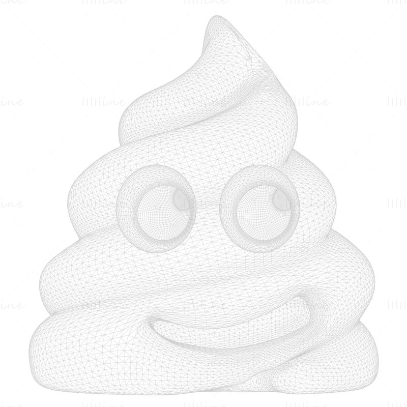 Caras sonrientes Poop Emoji Colección de modelos 3D