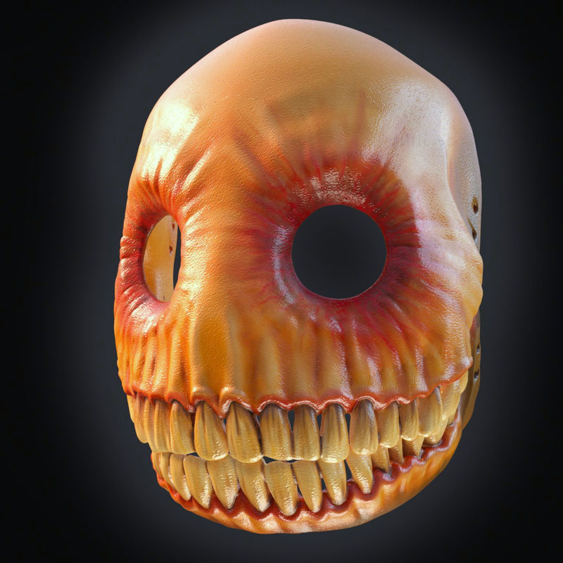 Smilende maske halloween 3d-utskrift modell STL