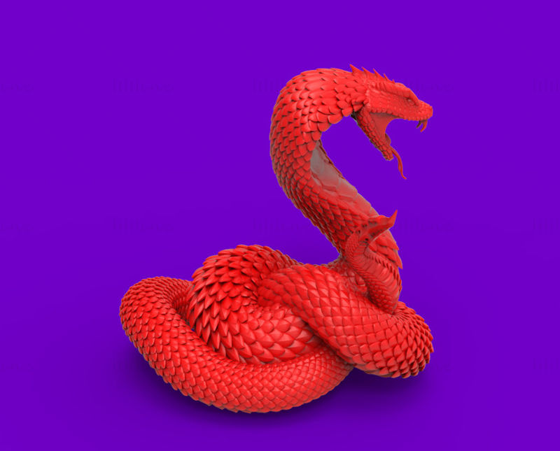 Snake 3D-afdrukmodel