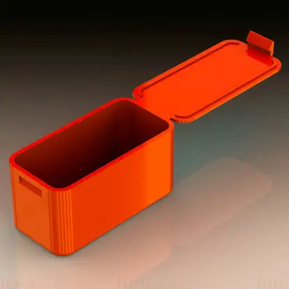 Snap Fit Plastic Box 3D Printing Model STL