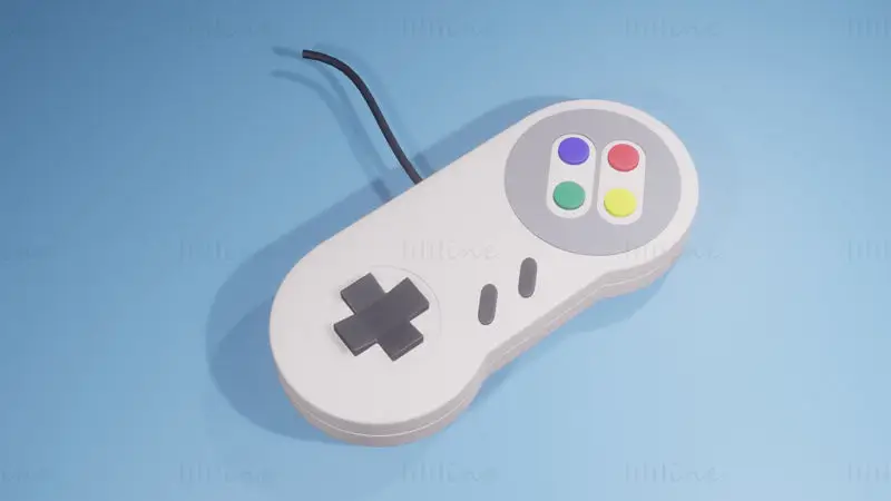 SNES Game Controller 3D Model