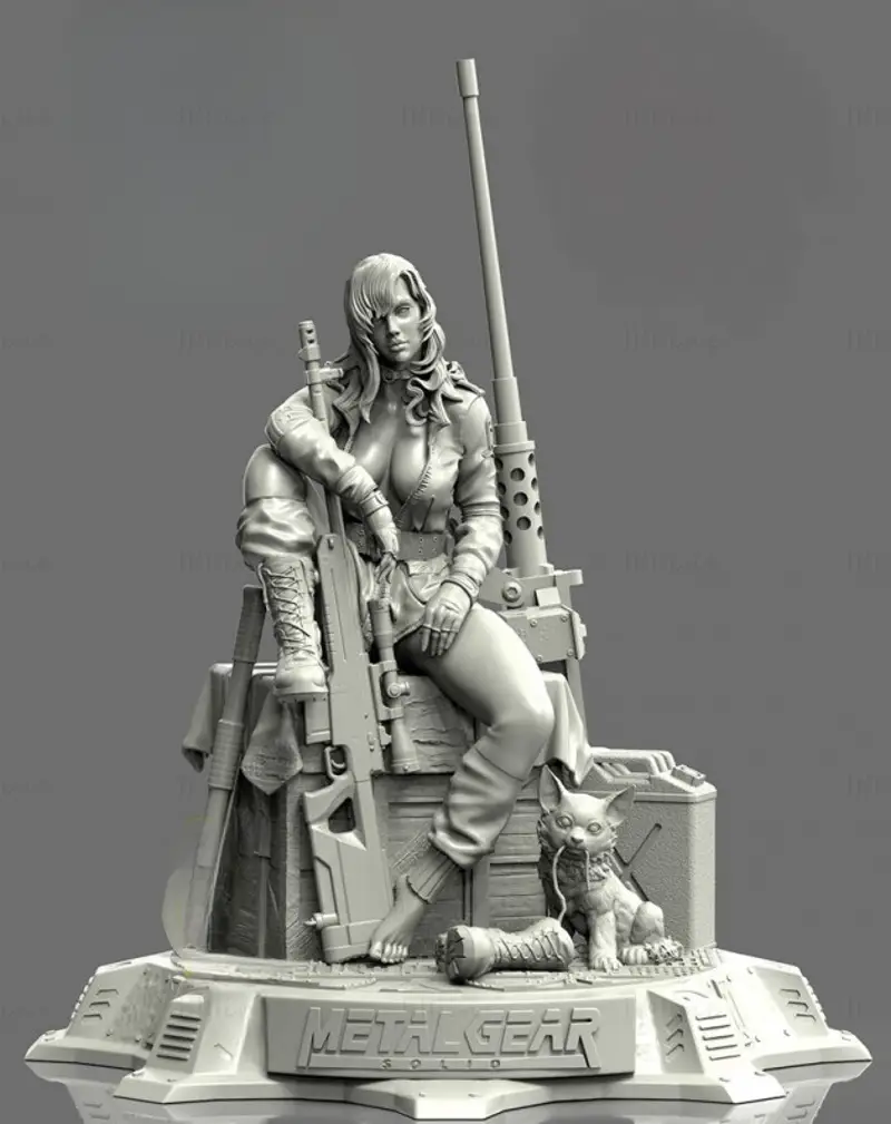 Sniperwolf Metal Gear 3D Print Model STL Files (250mm)
