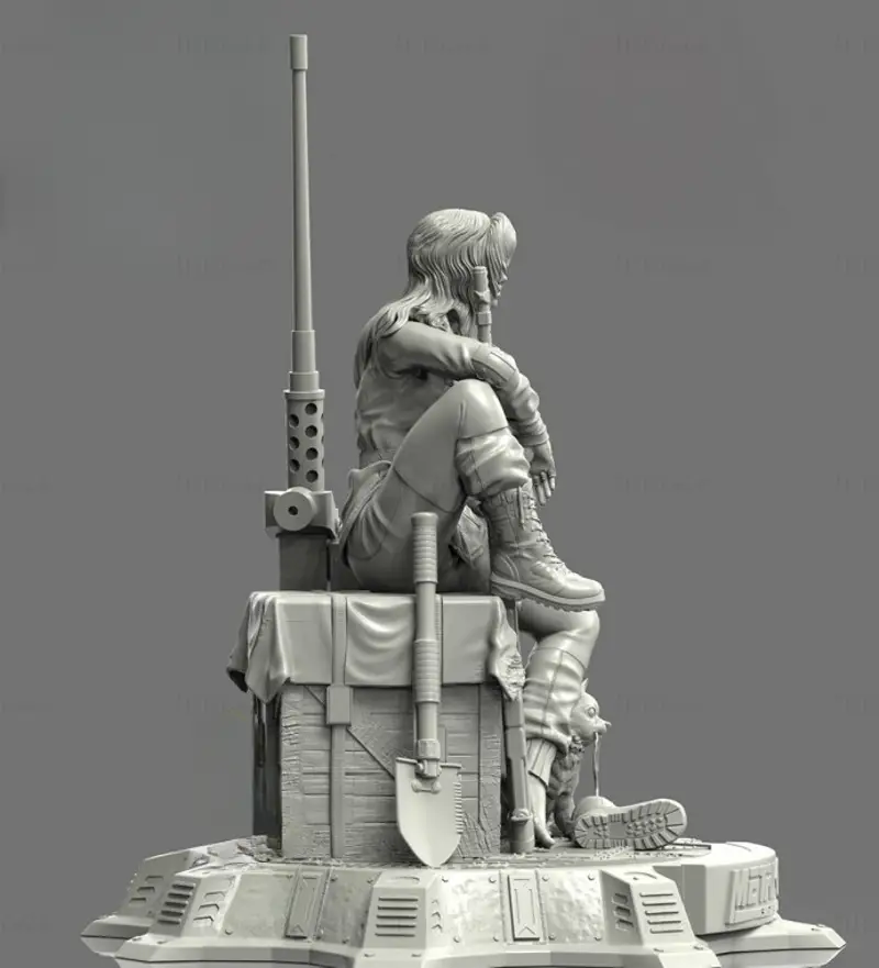Sniperwolf Metal Gear 3D Print Model STL Files (250mm)