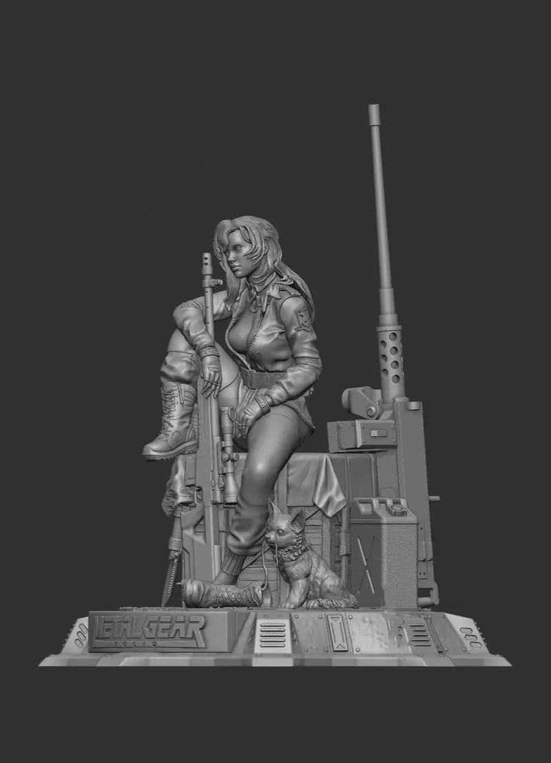 Sniperwolf Metal Gear 3D Print Model STL Files (250mm)