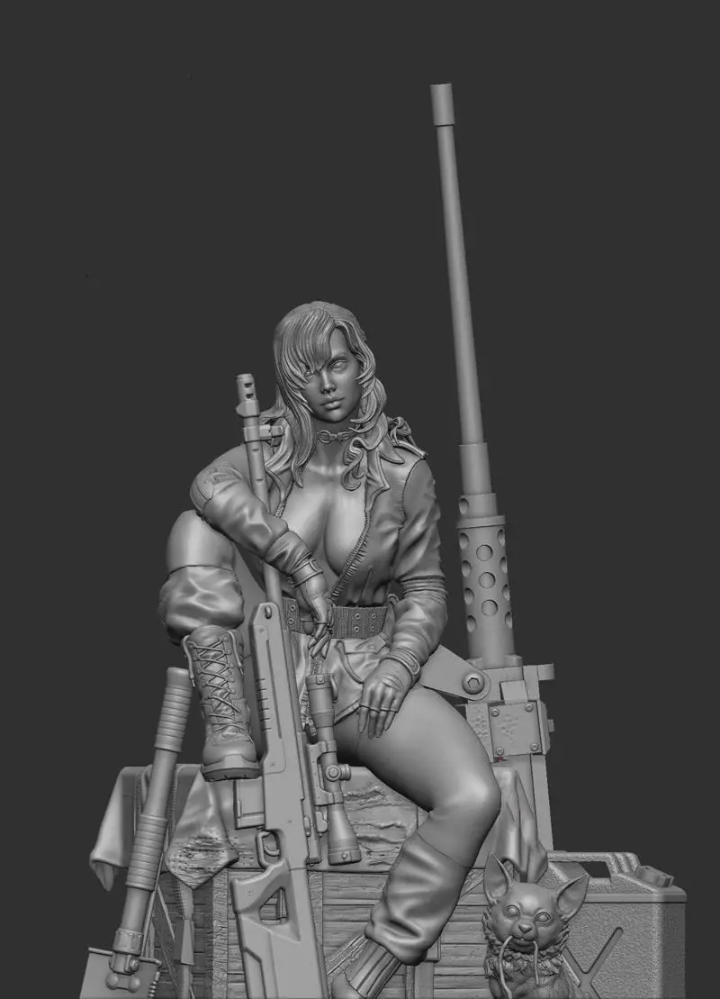 Sniperwolf Metal Gear 3D Print Model STL Files (250mm)