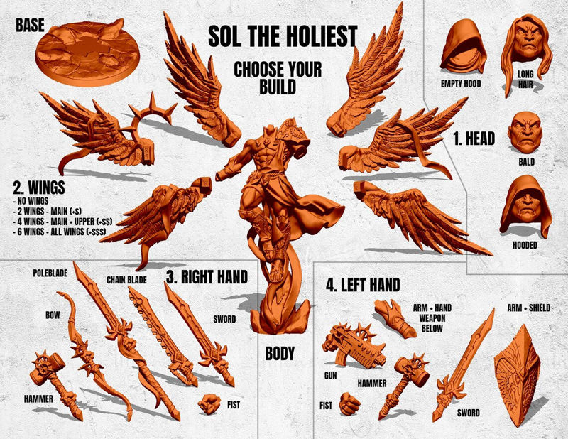 Sol the Holiest 3D Printing Model STL