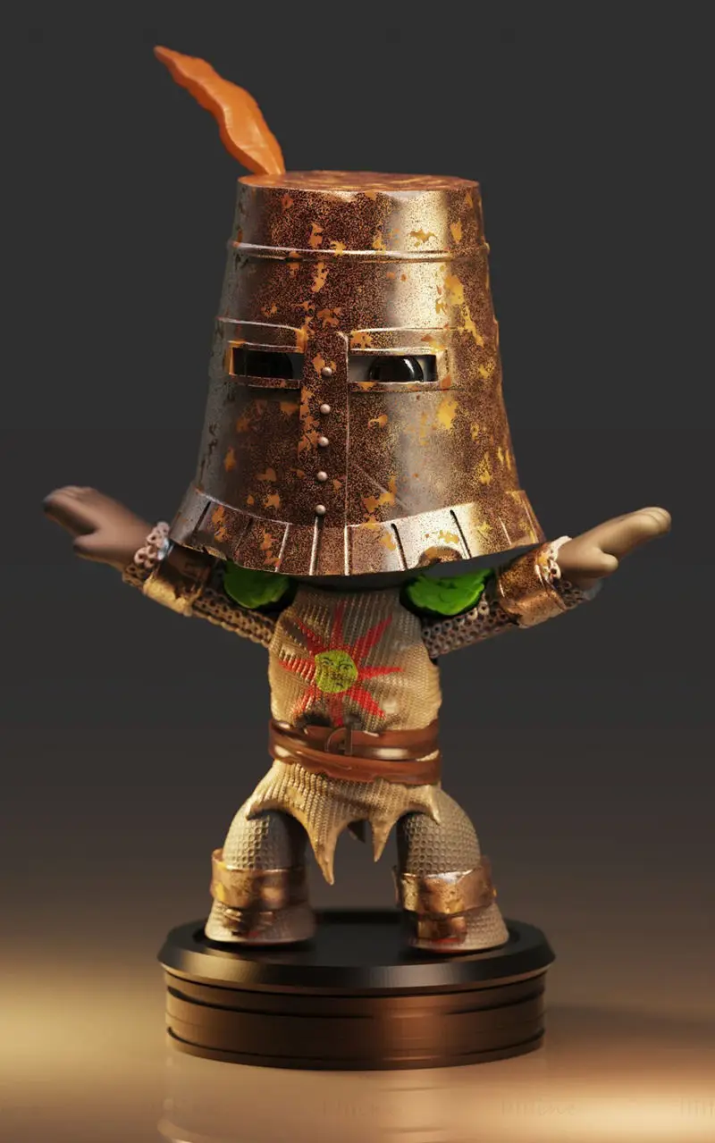 3D tisk modelu Solaire of Astora ze souborů STL - Dark Souls Herní dekorace