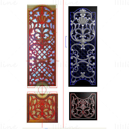 Solid wood door carving style production file JDP
