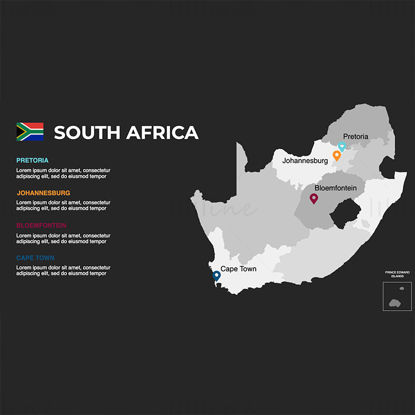 South-Africa Infographics Map editable PPT & Keynote