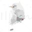 South Korea map vector