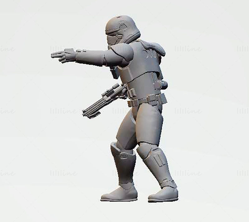 Soevereine Squad Commander 3D-printmodel STL