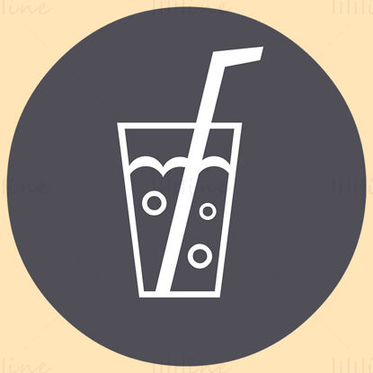 Sparkling drink icon label vector