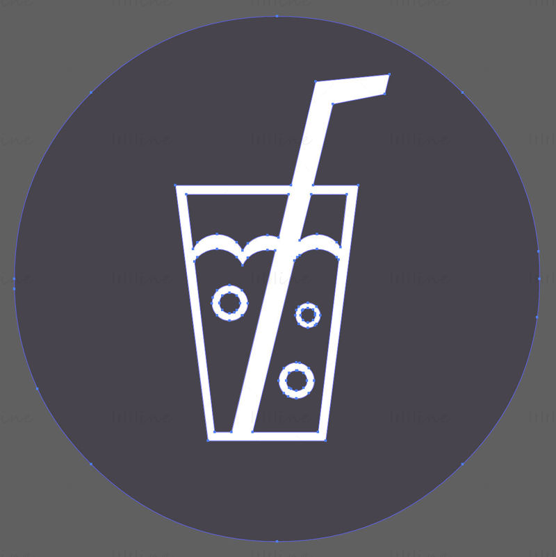 Sparkling drink icon label vector