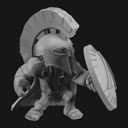 Modelo de impressão 3d de guerreiro espartano